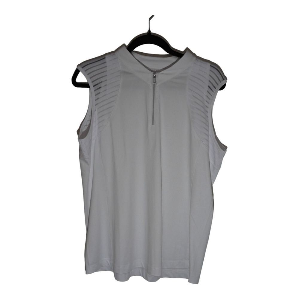 Tail Womens Sleeveless White Half Zip Golf Top Shirt White Outdoor Summer Sports